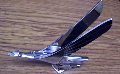 Hood ornament after chrome plating